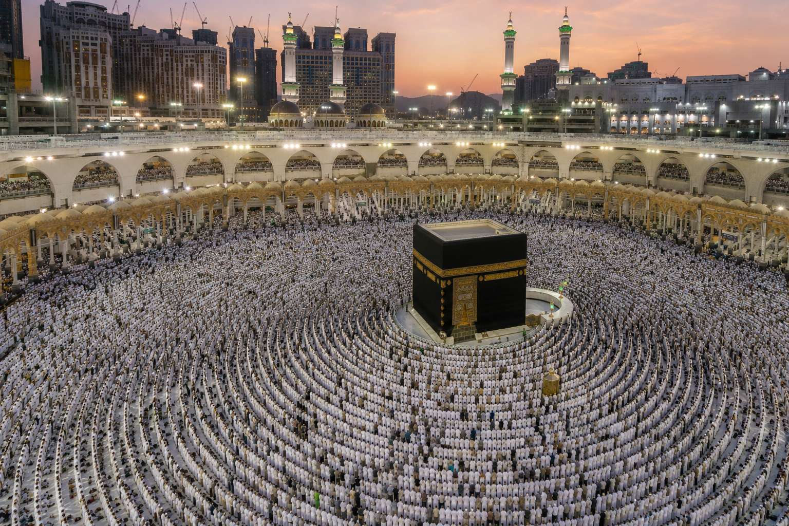Masjid al-Haram surrounding the Kaaba, Makkah